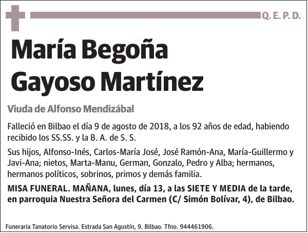 María Begoña Gayoso Martínez