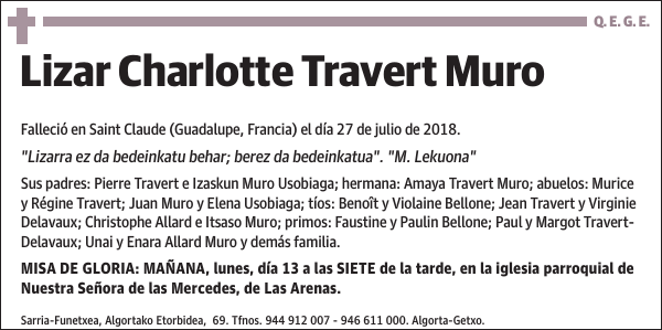 Lizar Charlotte Travert Muro