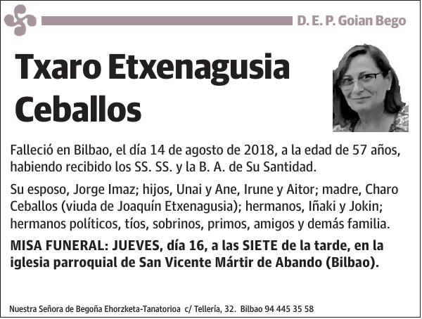 Txaro Etxenagusia Ceballos