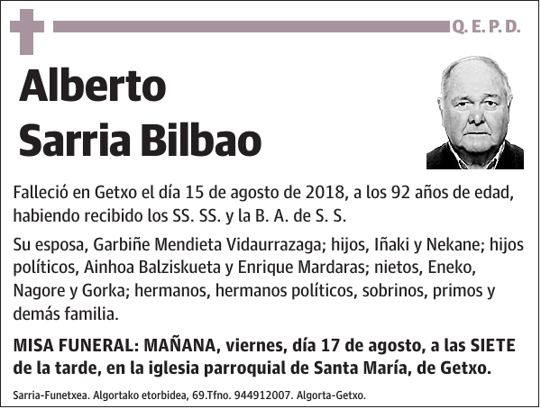 Alberto Sarria Bilbao