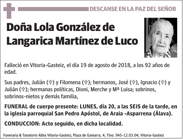 Lola González de Langarica Martínez de Luco