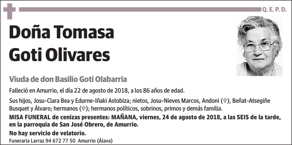 Tomasa Goti Olivares