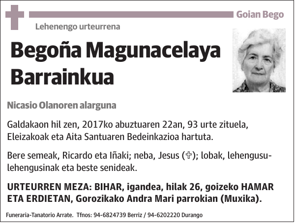 Begoña Magunacelaya Barrainkua