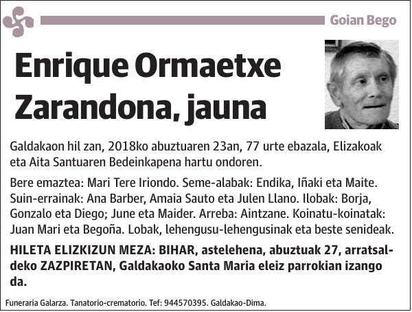 Enrique Ormaetxe Zarandona