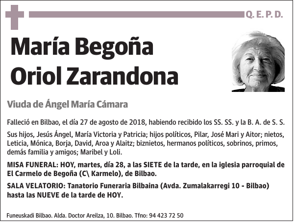 María Begoña Oriol Zarandona