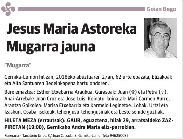 Jesus Maria Astoreka Mugarra