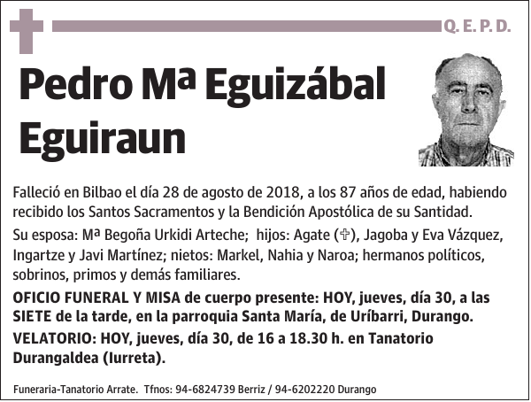 Pedro Mª Eguizábal Eguiraun