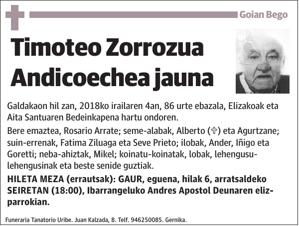 Timoteo Zorrozua Andicoechea