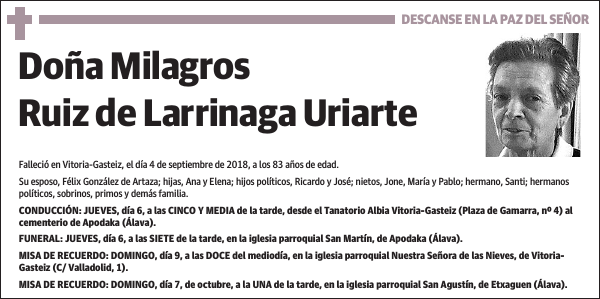 Milagros Ruiz de Larrinaga Uriarte