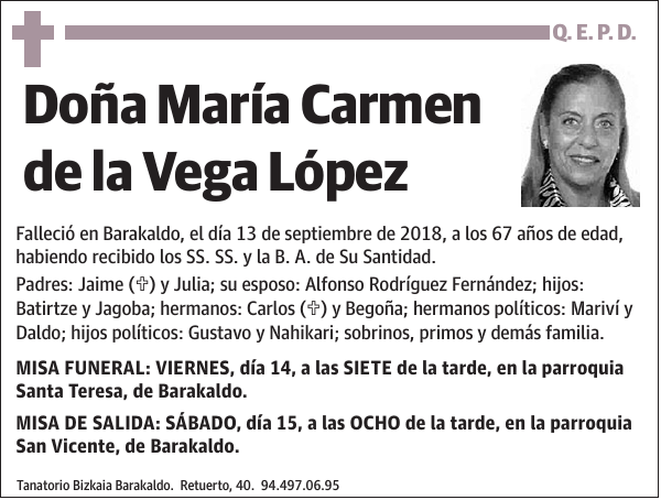 María Carmen de la Vega López