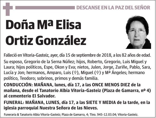 Mª Elisa Ortiz González