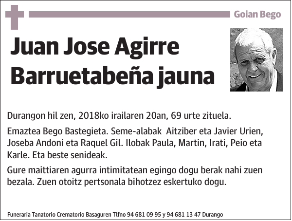 Juan Jose Agirre Barruetabeña