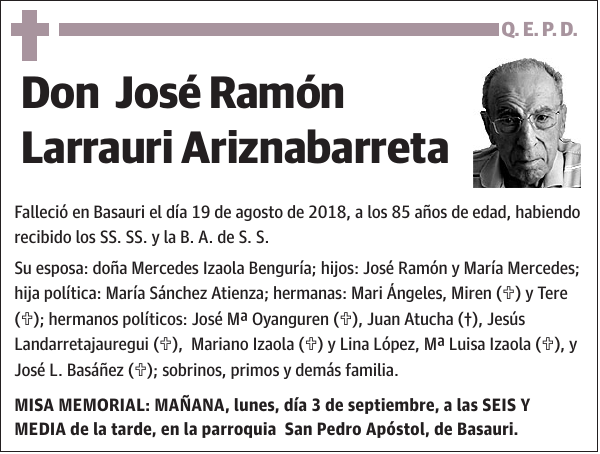 José Ramón Larrauri Ariznabarreta