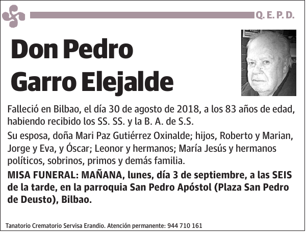 Pedro Garro Elejalde