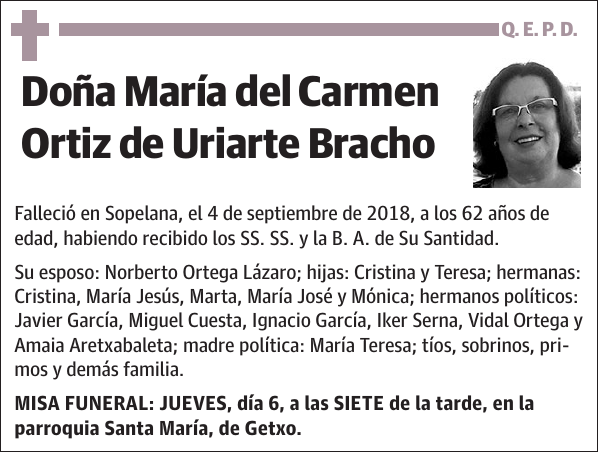 María del Carmen Ortiz de Uriarte Bracho