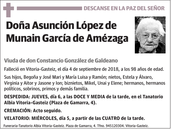 Asunción López de Munain García de Amézaga