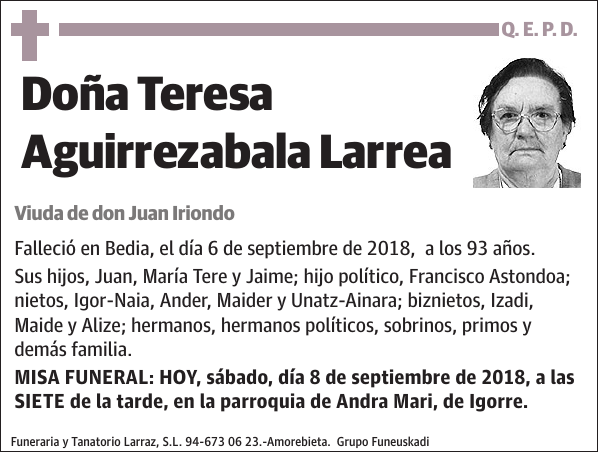 Teresa Aguirrezabala Larrea