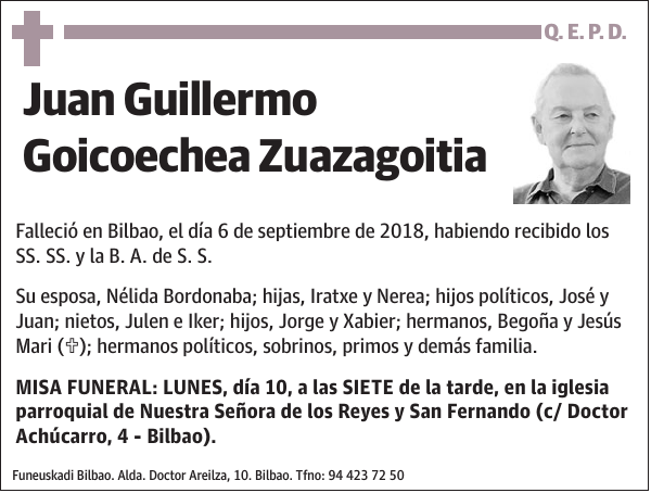 Juan Guillermo Goicoechea Zuazagoitia