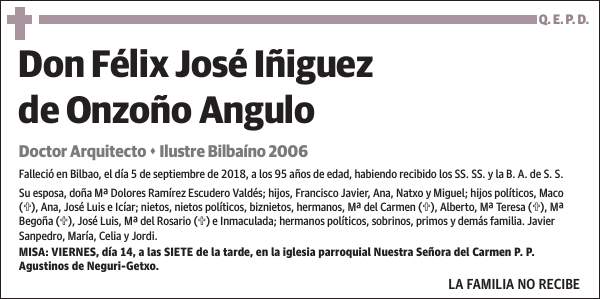 Félix José Iñiguez de Onzoño Angulo