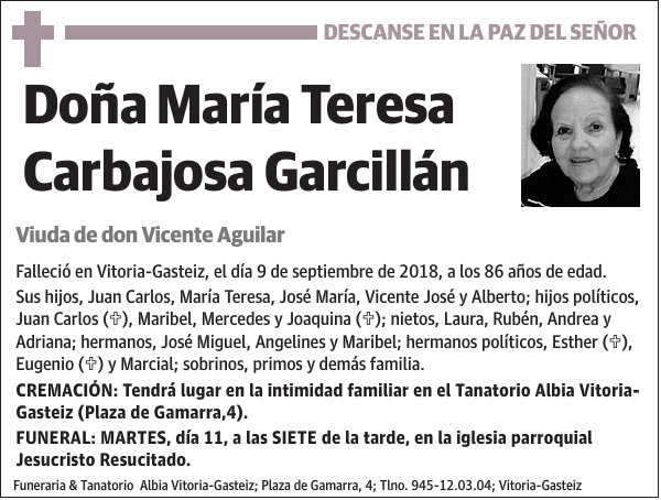 María Teresa Carbajosa Garcillán