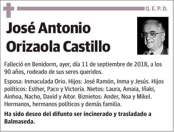 José Antonio Orizaola Castillo