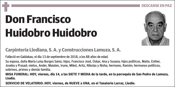 Francisco Huidobro Huidobro