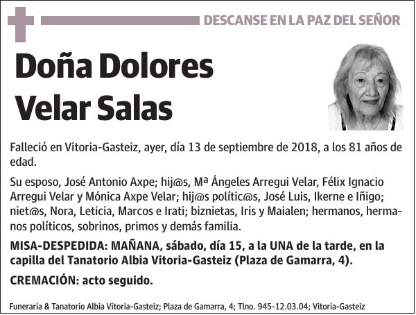 Dolores Velar Salas