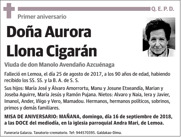 Aurora Llona Cigarán