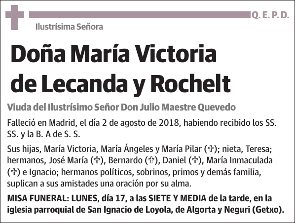 María Victoria de Lecanda y Rochelt