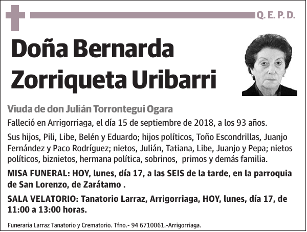 Bernarda Zorriqueta Uribarri