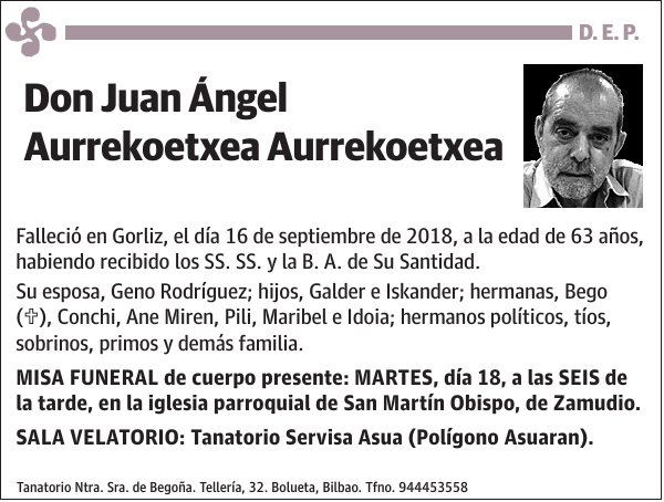 Juan Ángel Aurrekoetxea Aurrekoetxea