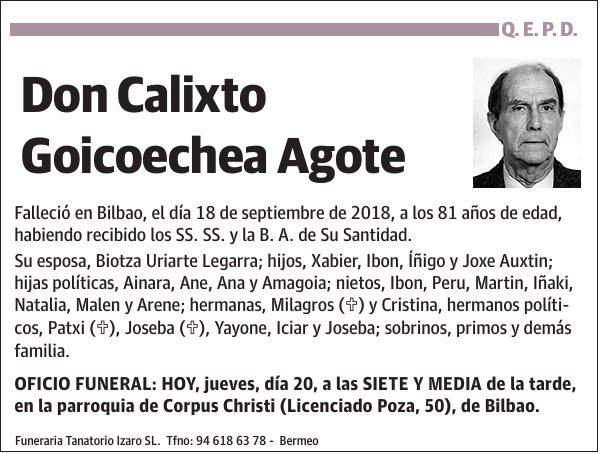 Calixto Goicoechea Agote