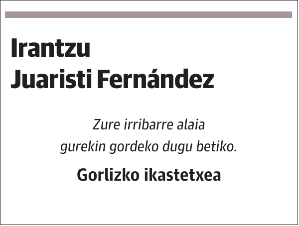 Irantzu Juaristi Fernández