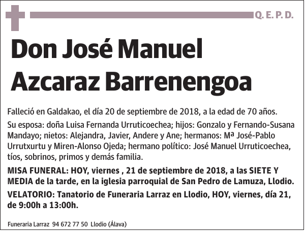 José Manuel Azcaraz Barrenengoa