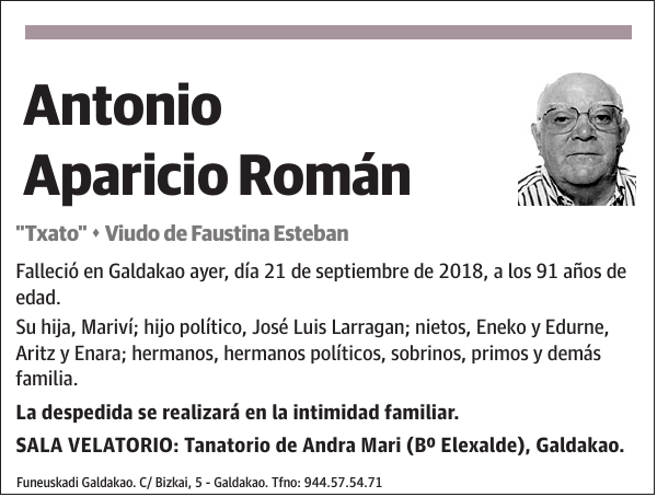 Antonio Aparicio Román 'Txato'