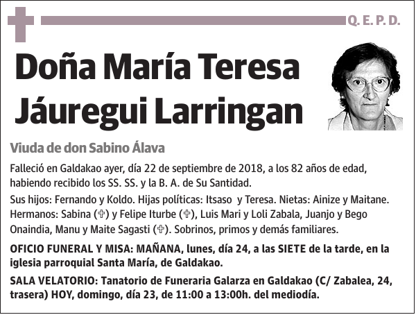 María Teresa Jáuregui Larringan