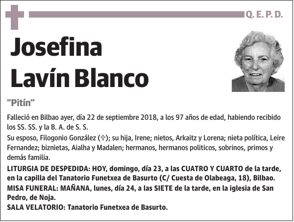 Josefina Lavín Blanco 'Pitín'