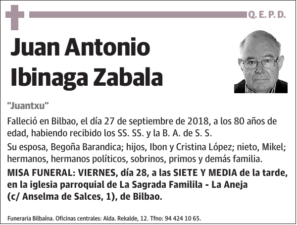 Juan Antonio Ibinaga Zabala