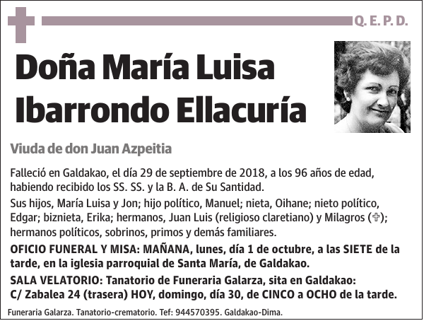 María Luisa Ibarrondo Ellacuría