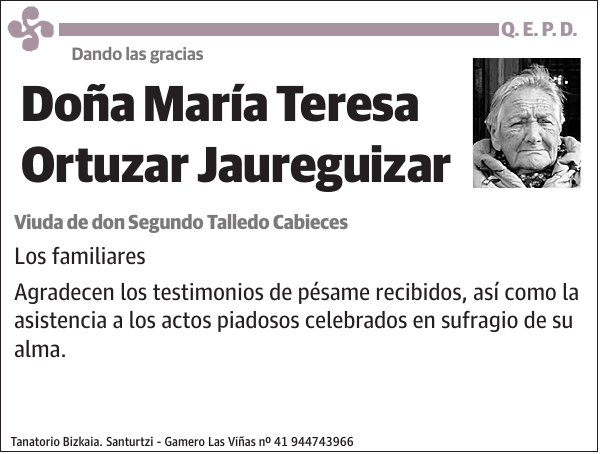 María Teresa Ortuzar Jaureguizar