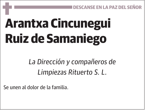 Arantxa Cincunegui Ruiz de Samaniego