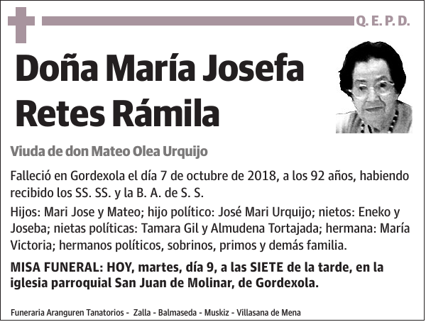 María Josefa Retes Rámila