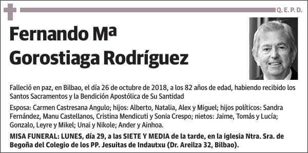 Fernando Mª Gorostiaga Rodríguez