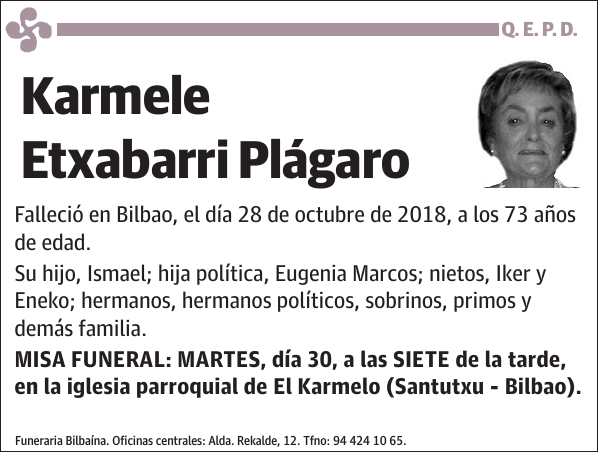 Karmele Etxabarri Plágaro