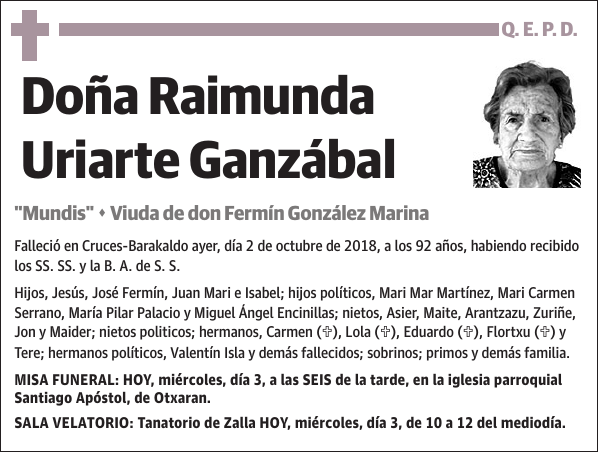 Raimunda Uriarte Ganzábal