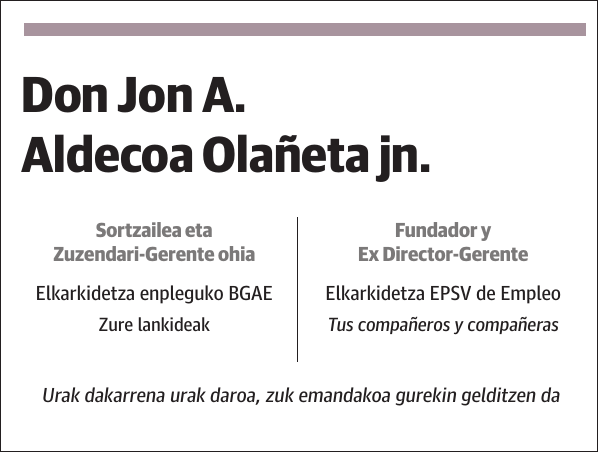 Jon A. Aldecoa Olañeta
