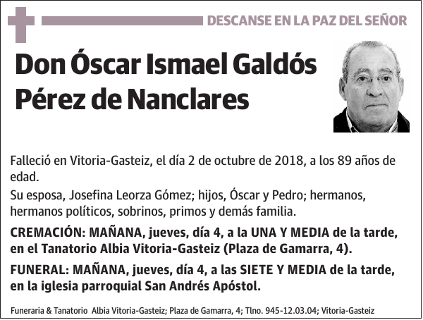 Óscar Ismael Galdós Pérez de Nanclares