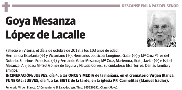 Goya Mesanza López de Lacalle