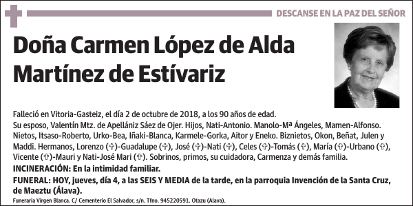 Carmen López de Alda Martínez de Estívariz