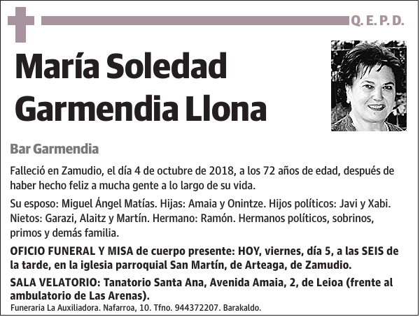 María Soledad Garmendia Llona